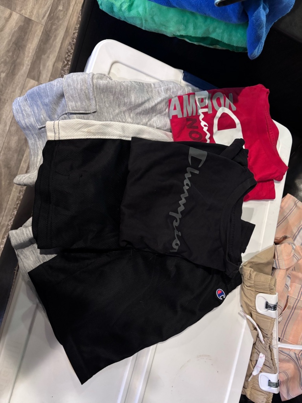 2 Boys size 6 champion short sets.